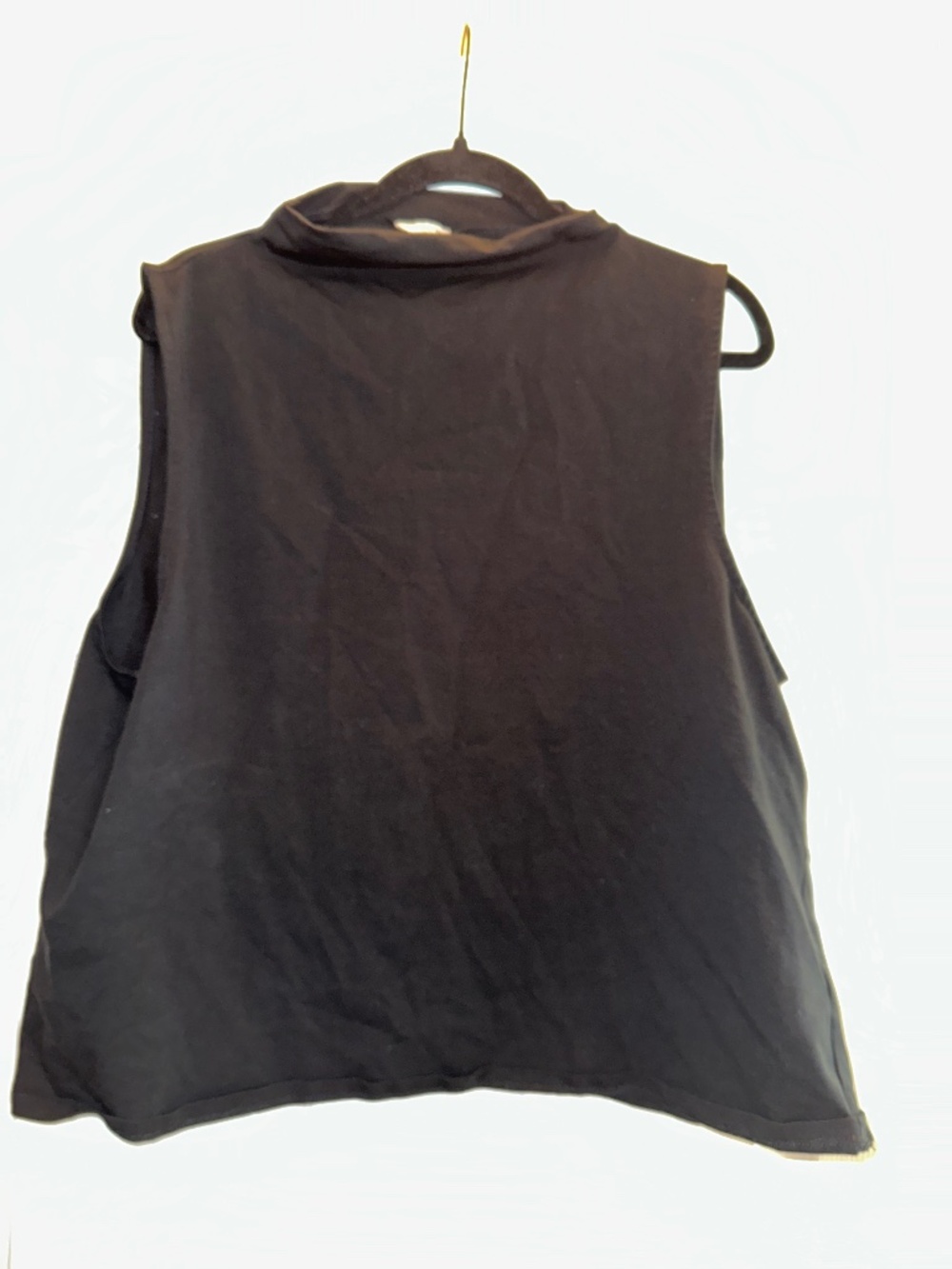 J.Crew Black Sleeveless Mock Neck Stretch Tank Top 3X Minimalist Wardrobe Staple